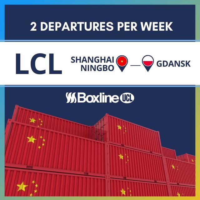 LCL з Shanghai та Ningbo до Gdansk: 2 рази в тиждень