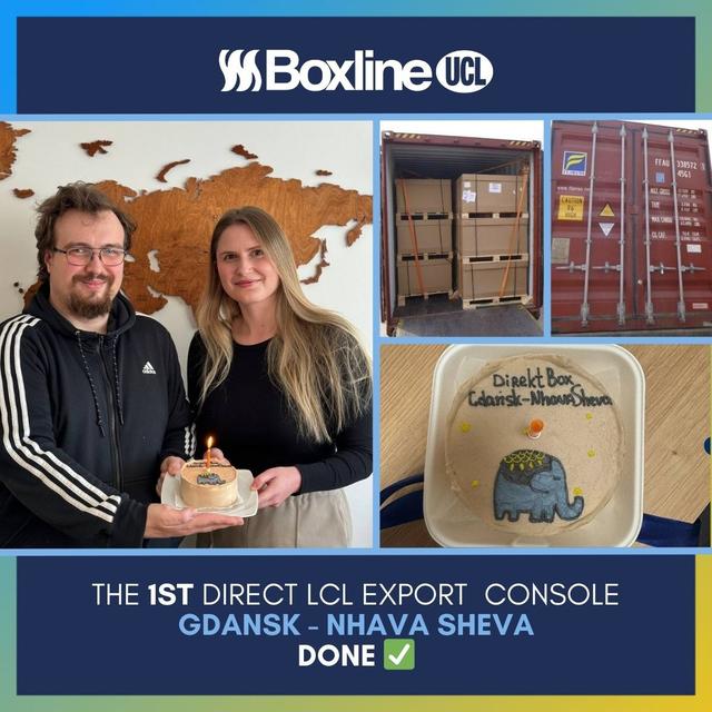 Direct LCL console departed from Gdansk to Nhava-Sheva!