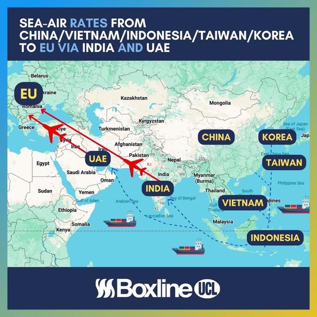 SEA-AIR Rates from CHINA/VIETNAM/Indonesia/Taiwan/Korea